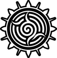 A glyph style icon of twirl energy symbol vector