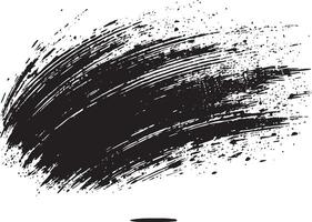 Intricate black brush stroke texture on a white canvas vector