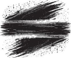 Striking black paint stroke effect on clean white surface vector