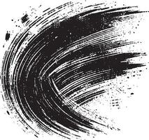 Dramatic brush stroke artwork in black isolated on a white surface vector
