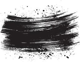 Quick black brush stroke effect on a white canvas vector