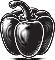 Unique capsicum shape illustration on a white canvas vector