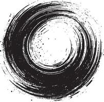 Artistic black brush stroke pattern isolated on a white canvas vector