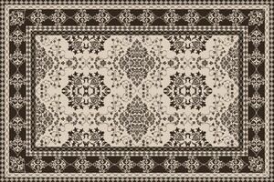 Persian carpet original design, tribal texture. flower and damask pattern . vector