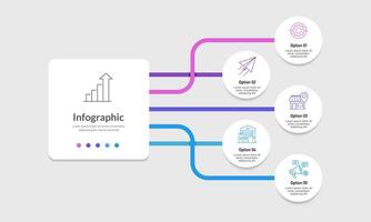 Infographic 5 Elements for Business Success. Presentation, Banner, Marketing and Strategy. vector