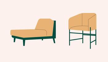 Illustration chair thin minimalist unique design vector