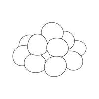 Line sketch cake unique design vector