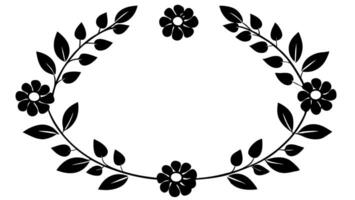 Free floral wreath design for your next decoration project. vector