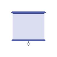 Empty Projection screen, Presentation board. Horizontal roll up banner. Blank whiteboard for conference. illustration. vector