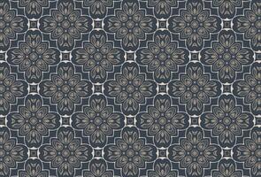 Grey color floral fabric design pattern vector