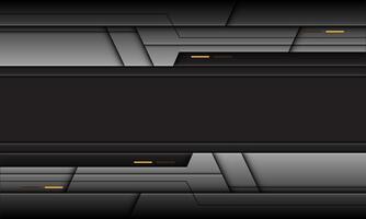Abstract silver black shadow yellow light technology futuristic style geometric on dark grey background design modern vector