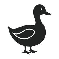 a black duck icon on a white background vector