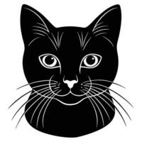 Artistic Black Cat Forms vector