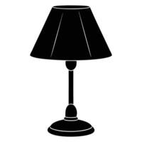 A plain table lamp with a round shape vector