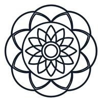 a flower in a circle design vector