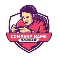 designs a man playing games on a controller vector