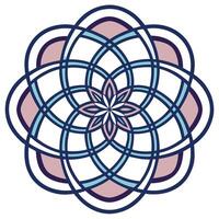 a flower design with a circular shape vector