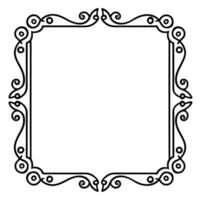 designs a black and white drawing of a square frame vector