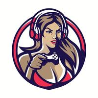woman in a bikini holding controller vector