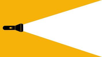 a yellow and white background with a flashlight vector