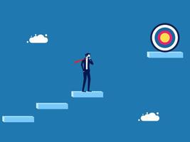 Think of a solution. The businessman did not reach the goal vector
