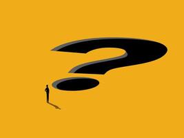 Encountered a problem, Businessman with a black hole problem vector