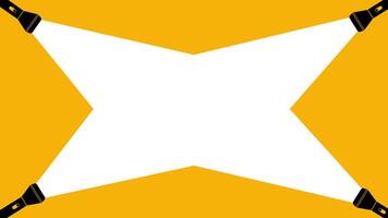 yellow and white background with a flashlight vector