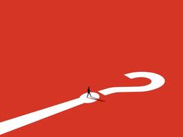 Challenge concept. Businessman with question mark vector