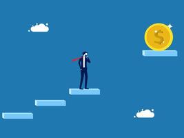 Think of a solution to the investment problem. The businessman has financial obstacles vector