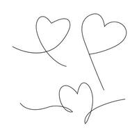 Abstract Love symbol in Continuous Line Art Illustration vector
