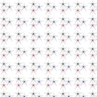 Red, black, and Blue Star Patterns on a White Background vector