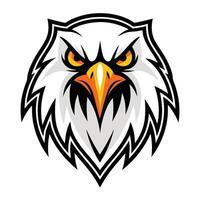 an eagle head with an angry look on its face vector
