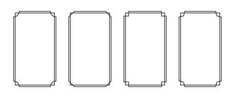 Set of minimal line rectangle frame vector
