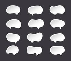 Speech bubble icons set comic dialog clouds vector