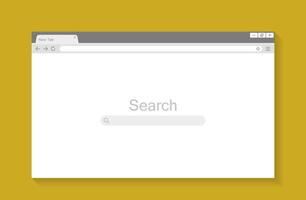 Browser windows empty template mockup set web page vector