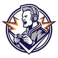 mascot icon retro retro game set inside circle on isolated background vector