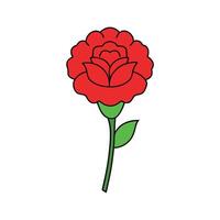 Minimalist Carnation Flower Design for Elegant Branding vector