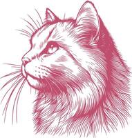Charming Cat Illustration Perfect for Prints, Gifts, and Merchandise vector