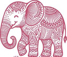Majestic Elephant Engraving Intricate Elephant Drawing for Vintage and Safari Art Enthusiasts vector