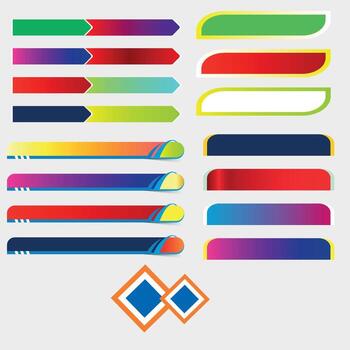 Abstract shapes collection Creative Rounded Lines Edge Place for Text business brochure banner template vector