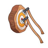 two axes on a dart board vector