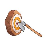 axe on a dart board vector