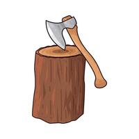 wood will be split with an axe vector