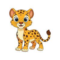 A Cartoon Cheetah Cub vector
