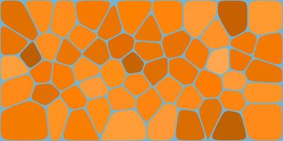 An abstract pattern of irregular orange shapes on a light blue background, resembling a mosaic with warm hues. vector