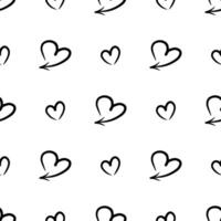 A simple and cute pattern with hearts. Endless texture for the holiday vector