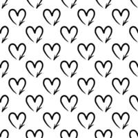 A simple doodle pattern with a heart for the Valentine's Day holiday vector