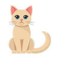 Illustration of a cat in cartoon style. vector