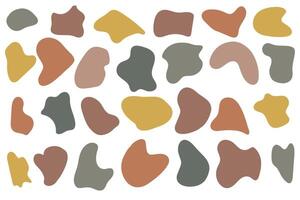 Irregular drop, abstract organic shapes set. Abstract irregular random stain. Trendy minimalistic designs for presentations, banners, vector