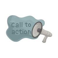 Illustration of call to action vector